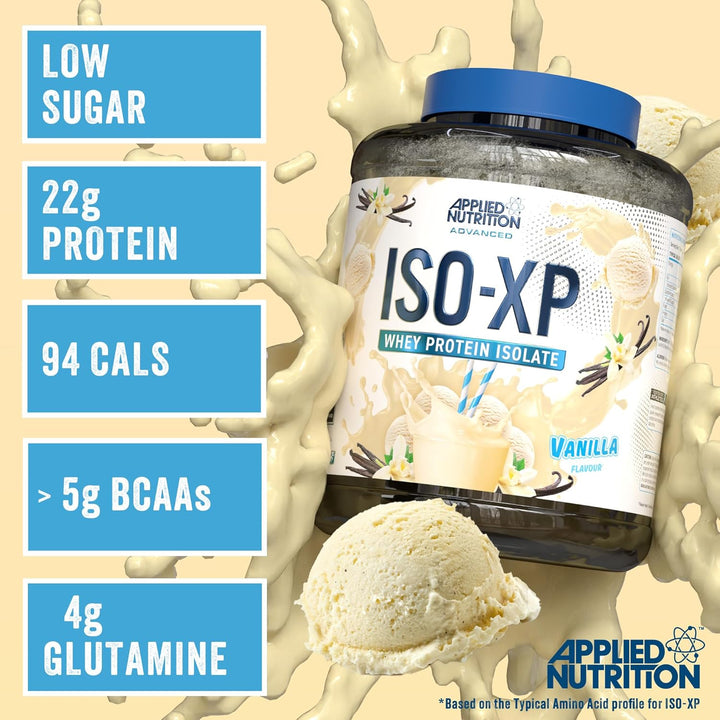 Applied Nutrition ISO-XP Whey Protein Isolate Zero Sugar 0 Carbs 0 Fats Vanilla 1.8 KG