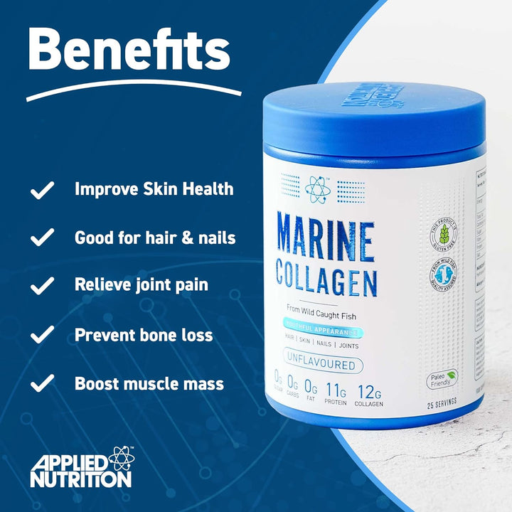 Applied Nutrition Marine Collagen From Wild Caught Fish Apple & Cherry Flavoured 3oog