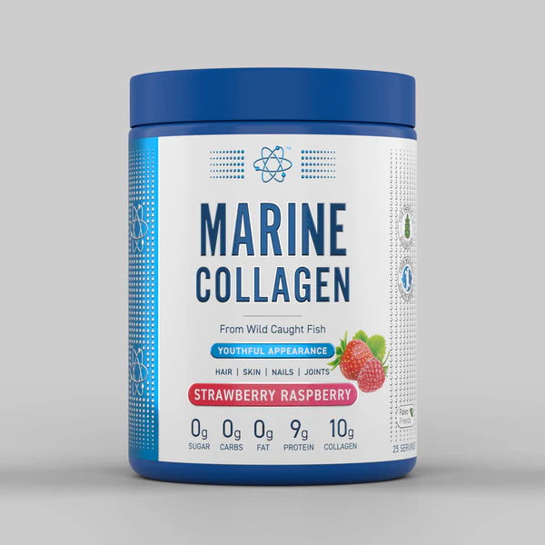 Applied Nutrition Marine Collagen From Wild Caught Fish Strawberry Raspberry Flavoured 300g