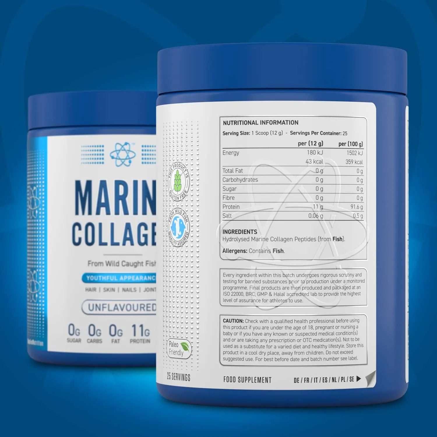 Applied Nutrition Marine Collagen Unflavoured From Wild Caught Fish 300g