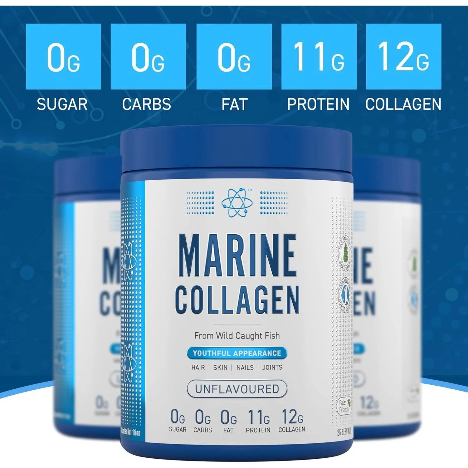 Applied Nutrition Marine Collagen Unflavoured From Wild Caught Fish 300g