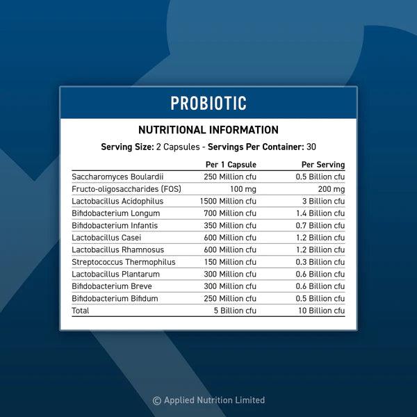 Applied Nutrition Probiotic Advanced Multi Strain Formula 60 Vegan Capsules