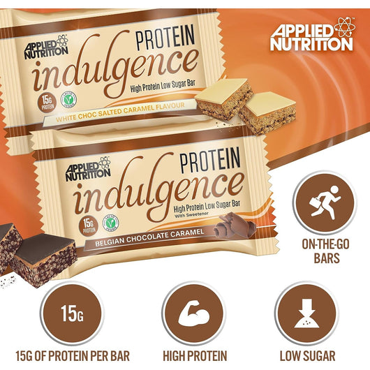 Applied Nutrition Protein Indulgence - High Protein Bar Low Sugar 50g Belgian Chocolate Caramel