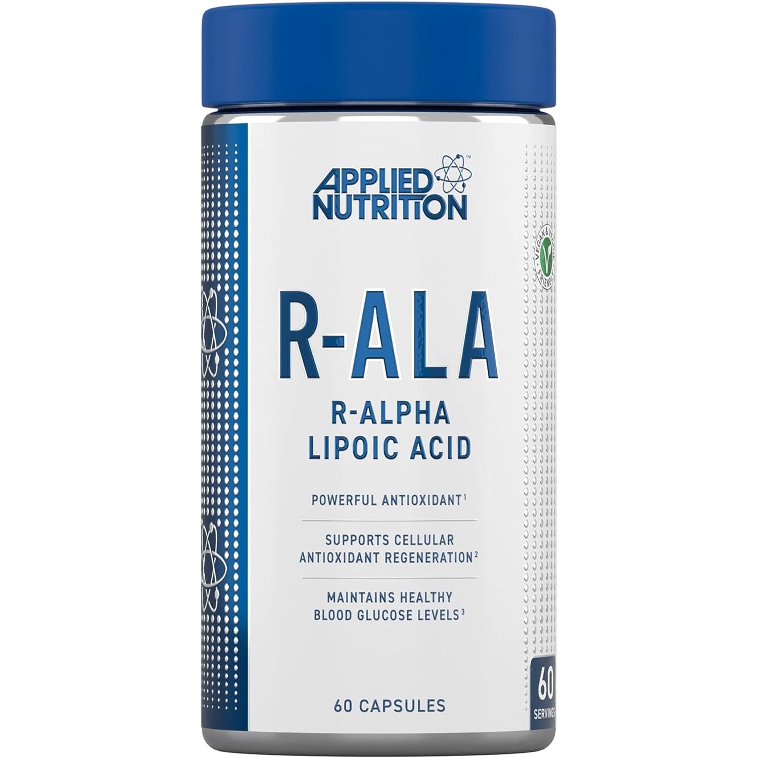 Applied Nutrition R-Alpha Lipoic Acid R-ALA 200mg 60 Vegetable Capsules - 2 Month Supply