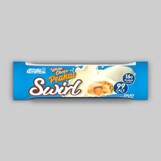 Applied Nutrition Swirl Protein Bars - High Protein, Low Sugar, Gym Snack Bar 60g White Chocolate Peanut