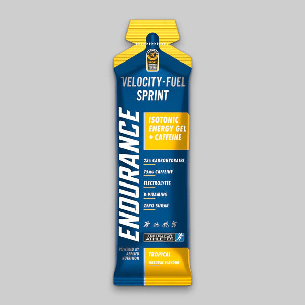 Applied Nutrition Velocity Fuel Sprint Isotonic Energy Gel + Caffeine and Electrolytes Zero Sugar - Tropical