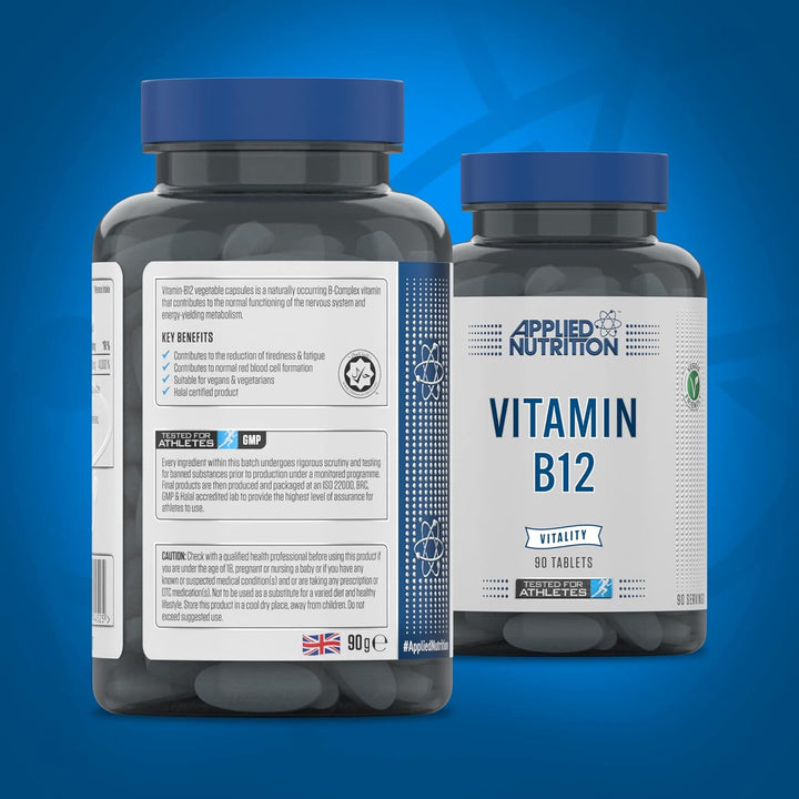 Applied Nutrition Vitamin B12 90 Tablets Gluten Free Dairy Free Vegan