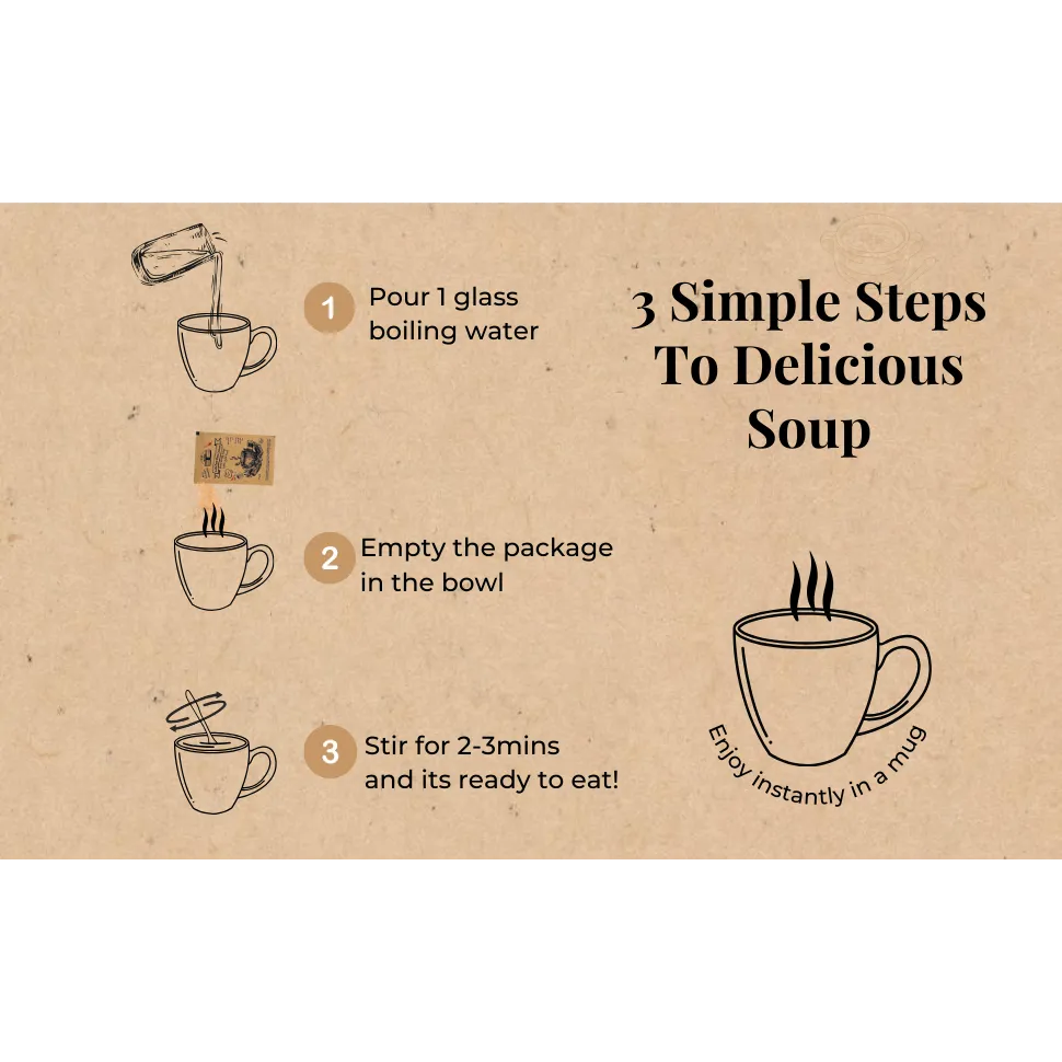 Asil Mutfak Bone Broth Soup Original Spicy 100% Natural Collagen Halal Certified Gluten Free Keto Low Carb 5 Packets