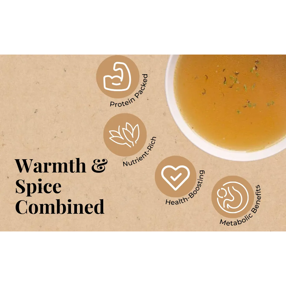 Asil Mutfak Bone Broth Soup Original Spicy 100% Natural Collagen Halal Certified Gluten Free Keto Low Carb 5 Packets