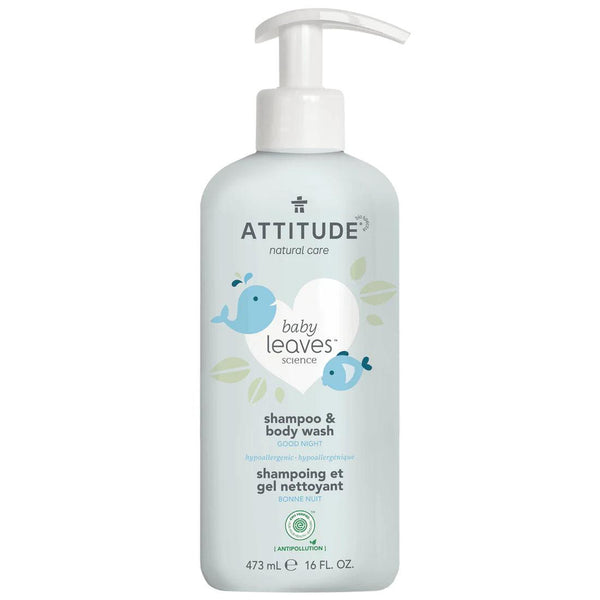 Attitude Baby leaves 2-In-1 Shampoo and Body Wash Almond Milk 473mL