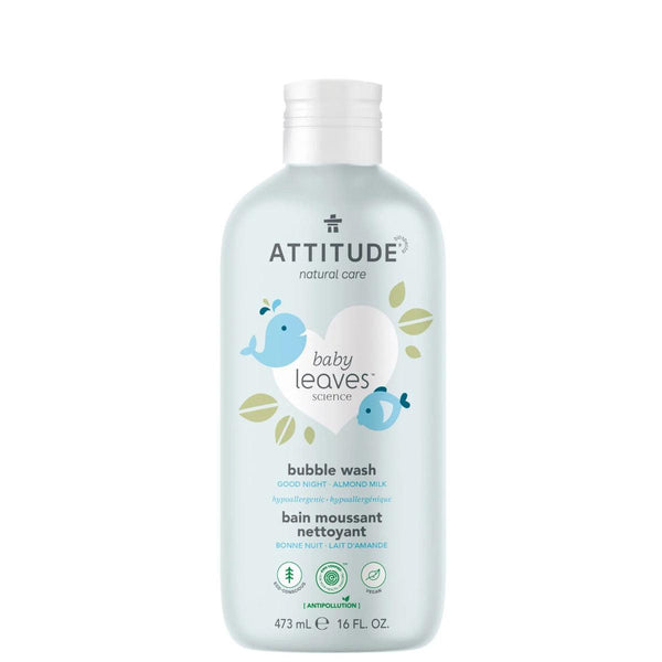 Attitude Baby leaves Natural Baby Bubble Wash for Sensitive Skin Almond Milk 473mL