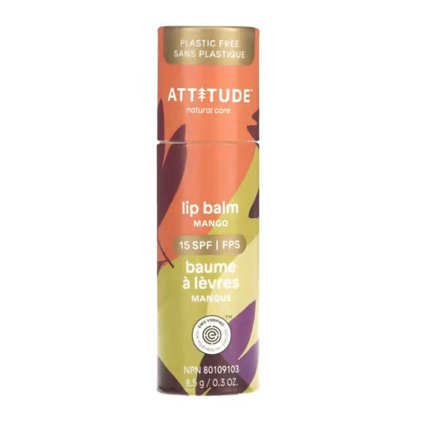 Attitude Lip Balm Leaves Bar Mango .3 oz.