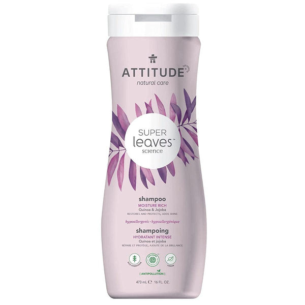 Attitude Super Leaves Natural shampoo Hypoallergenic Moisture Rich with Quinoa & Jojoba SLS FREE 473ml