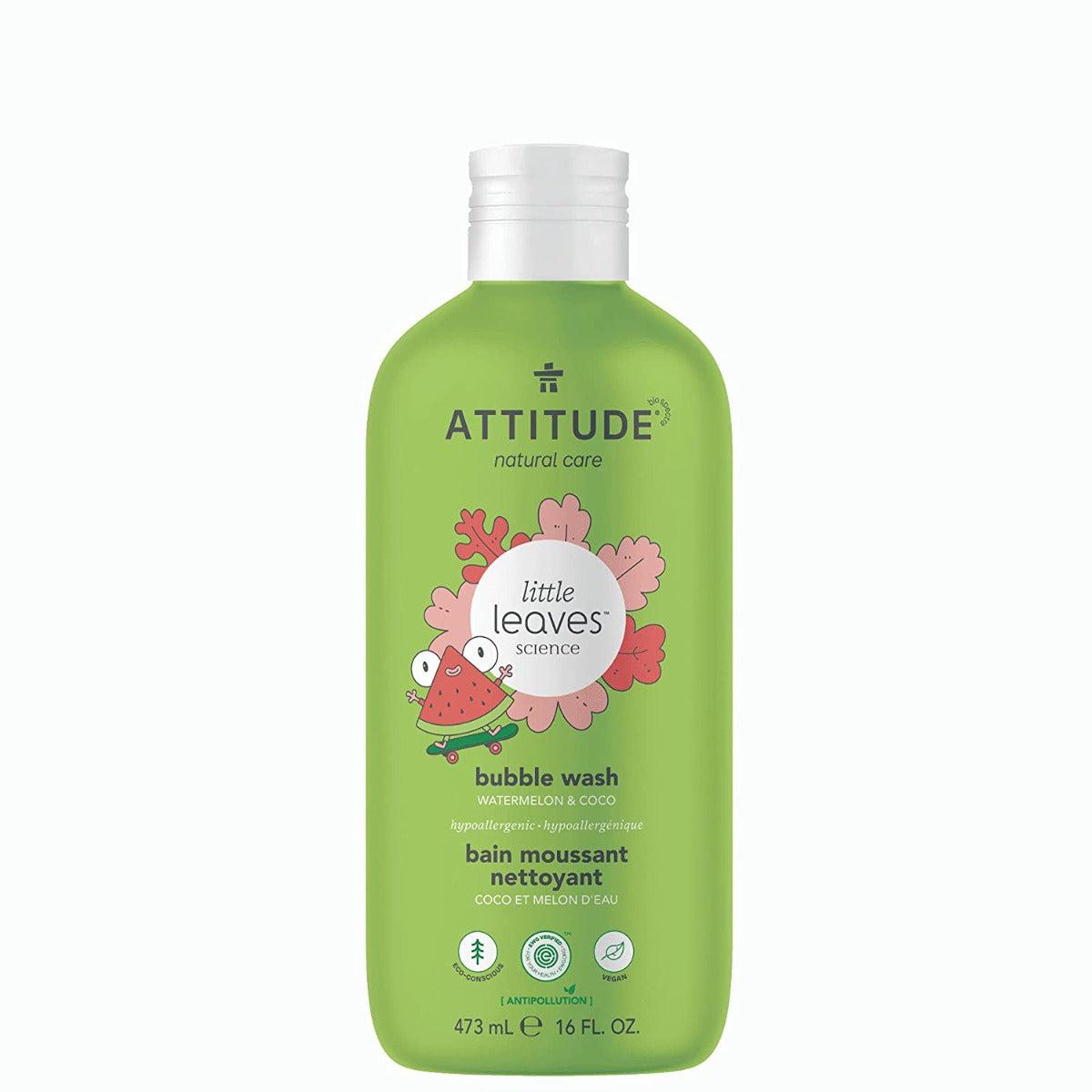 Attitude little leaves Bubble Wash for Kids Sulfate Free Watermelon & Coco 473ml
