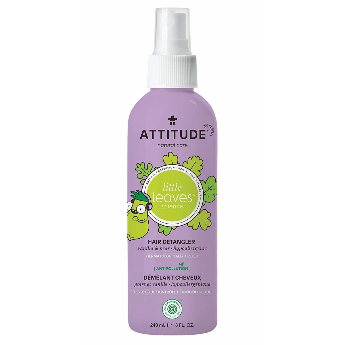 Attitude little leaves Hair Detangler Spray for kids 2 yrs and up Sulfate Free Vanilla & Pear, 240ml