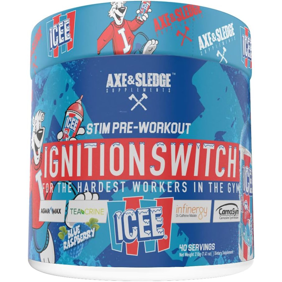 Axe & Sledge Stim Pre-Workout Ignition Switch Icee Blue Raspberry 210g