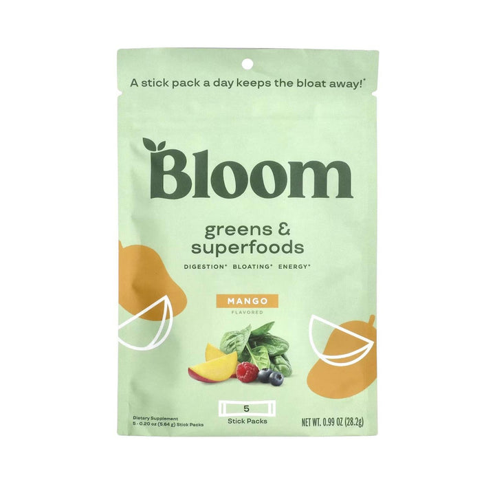 BLOOM Greens & Superfoods MANGO Flavored 5 Stick Packs