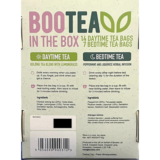 BOOTEA 14 DAY TEATOX Daytime Tea & Bedtime Tea