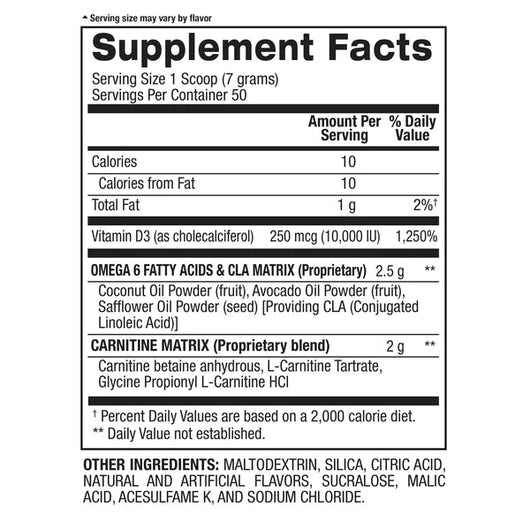 BPI Sports CLA + CARNITINE Non-Stim Weight Loss Support Fruit Punch 350g