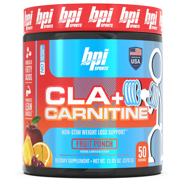 BPI Sports CLA + CARNITINE Non-Stim Weight Loss Support Fruit Punch 350g