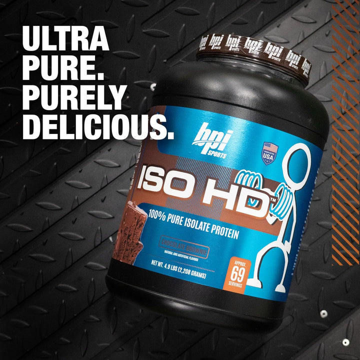 BPI Sports ISO HD Isolate Protein Chocolate Brownie Gluten Free High Protein Low Calorie- 69 Servings, 2.2 Kg