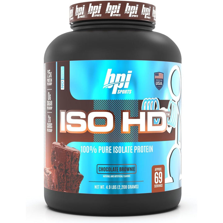 BPI Sports ISO HD Isolate Protein Chocolate Brownie Gluten Free High Protein Low Calorie- 69 Servings, 2.2 Kg