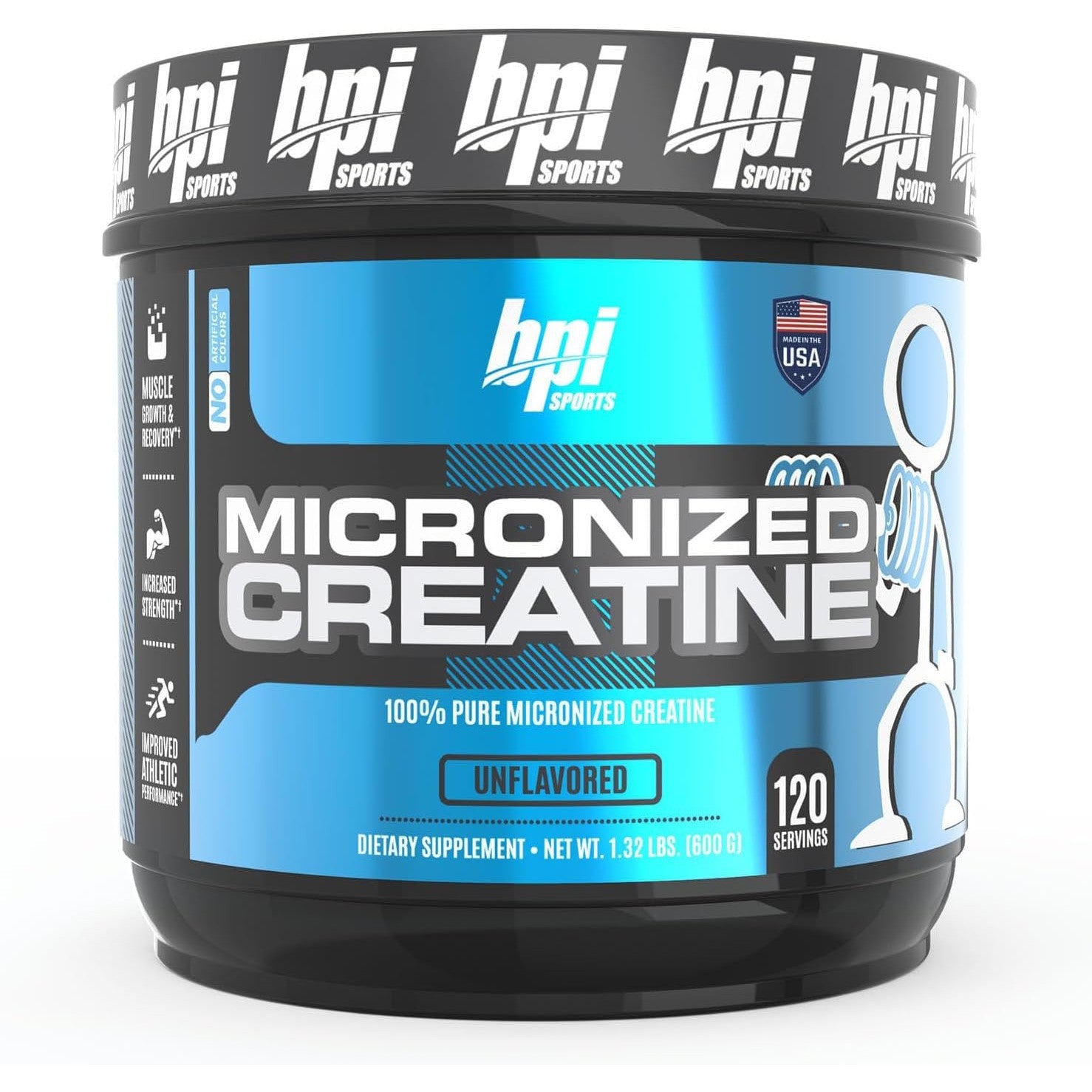 BPI Sports Micronized Creatine 100% Pure Creatine - Better Absorption - Unflavored 600g