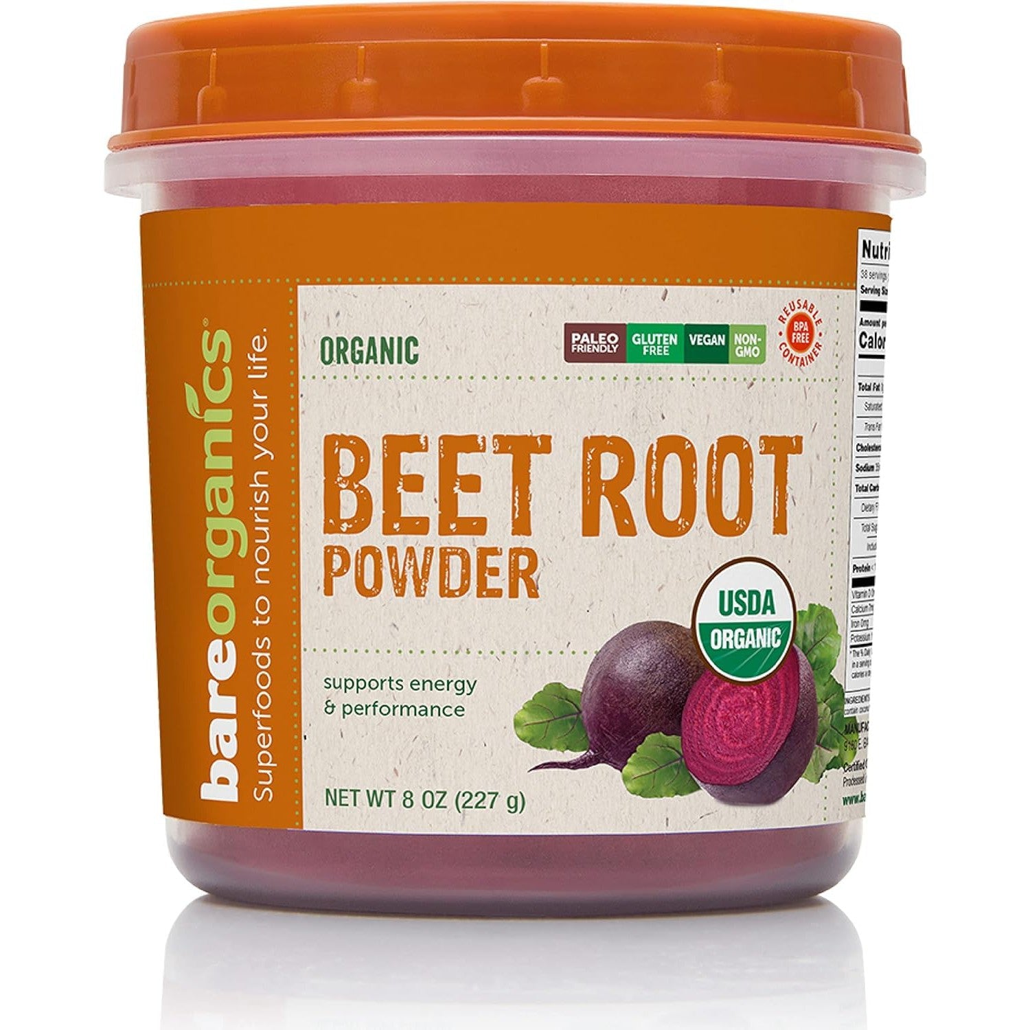 BareOrganics Organic Beet Root Powder 226g