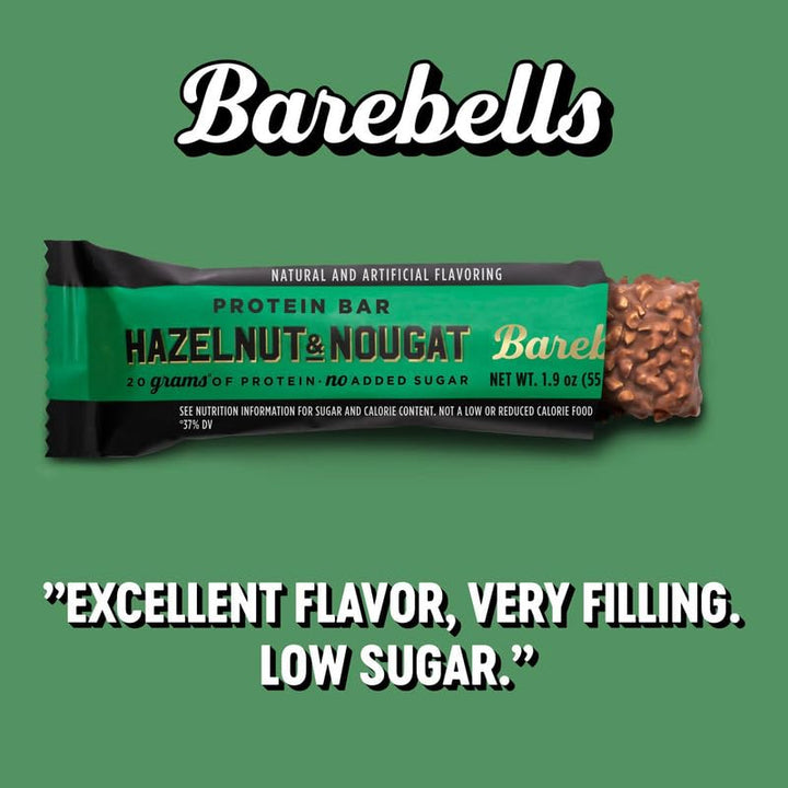 Barebells Protein Bar Hazelnut Nougat 20g Protein No Added Sugar 55g