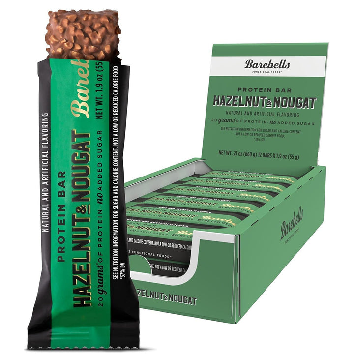 Barebells Protein Bar Hazelnut Nougat 20g Protein No Added Sugar 55g