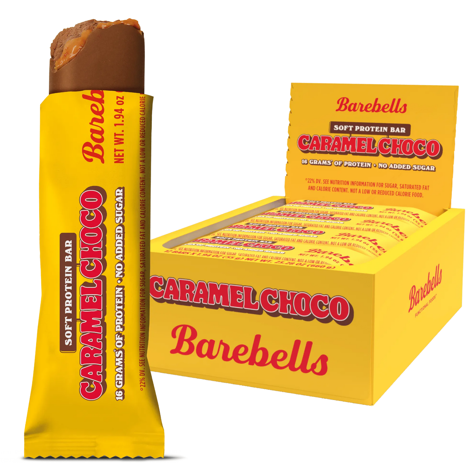 Barebells Soft Protein Bar Caramel Choco 16g Protein No Added Sugar 55g