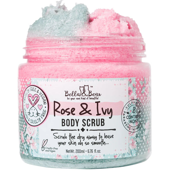 Bella & Bear Rose & Ivy Body Scrub for Glowing and Fresh Skin 490ml