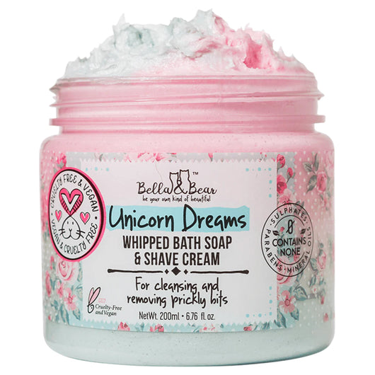 Bella & Bear Unicorn Dreams Whipped Bath Soap & Shave Cream 490ml