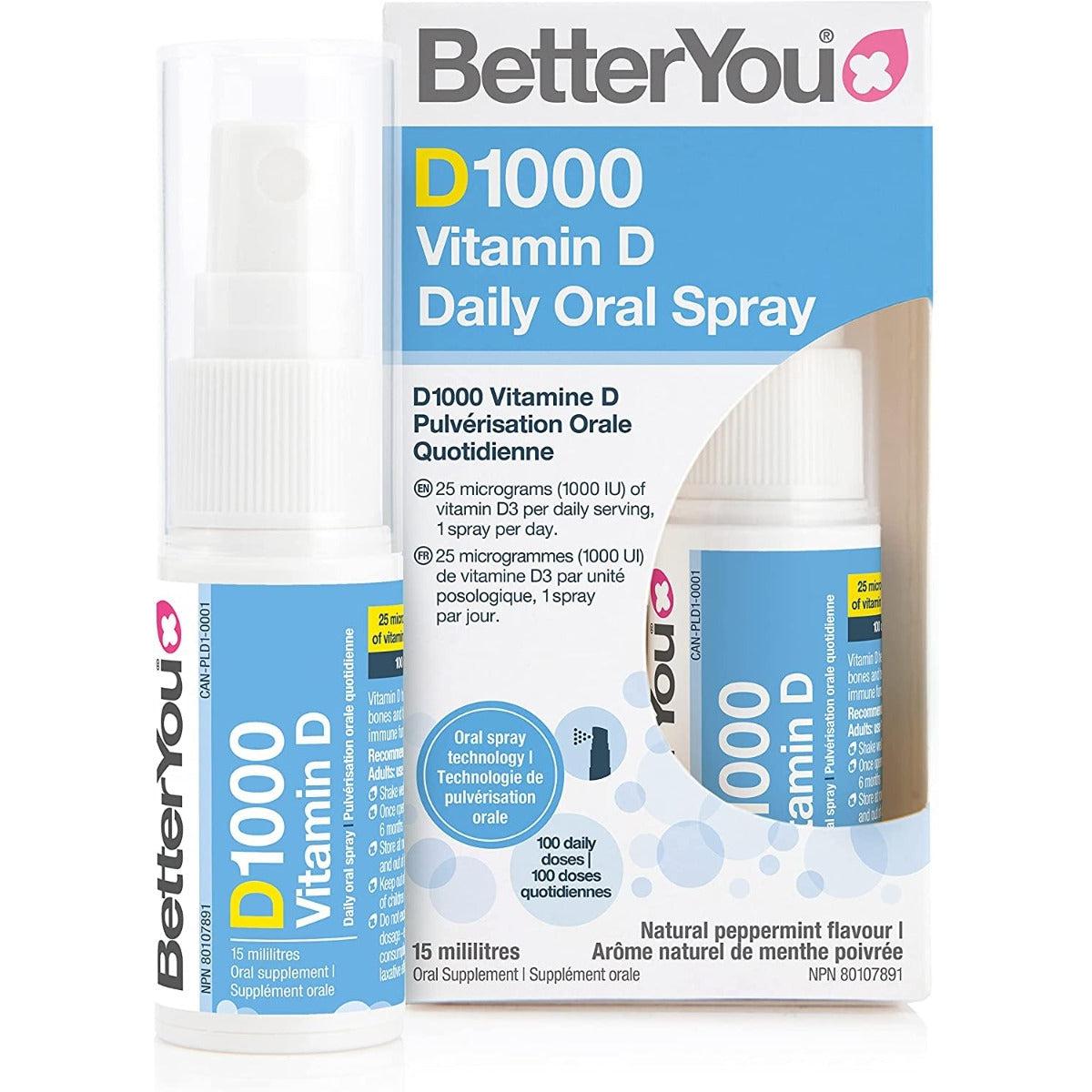 Better You D1000 Vitamin D Oral Spray 15ml