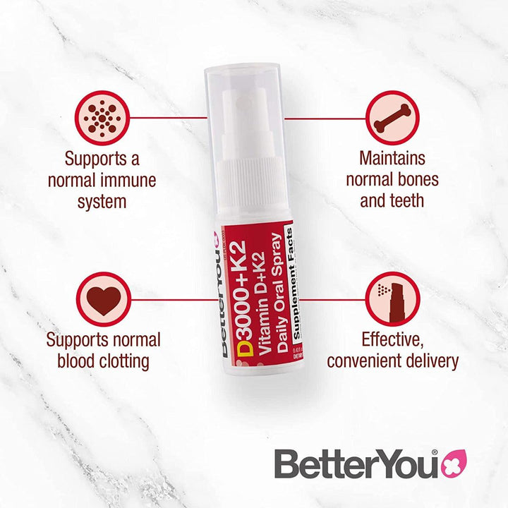 Better You D3000 Vitamin D3 With K2 Vitamin Oral Spray 12ml