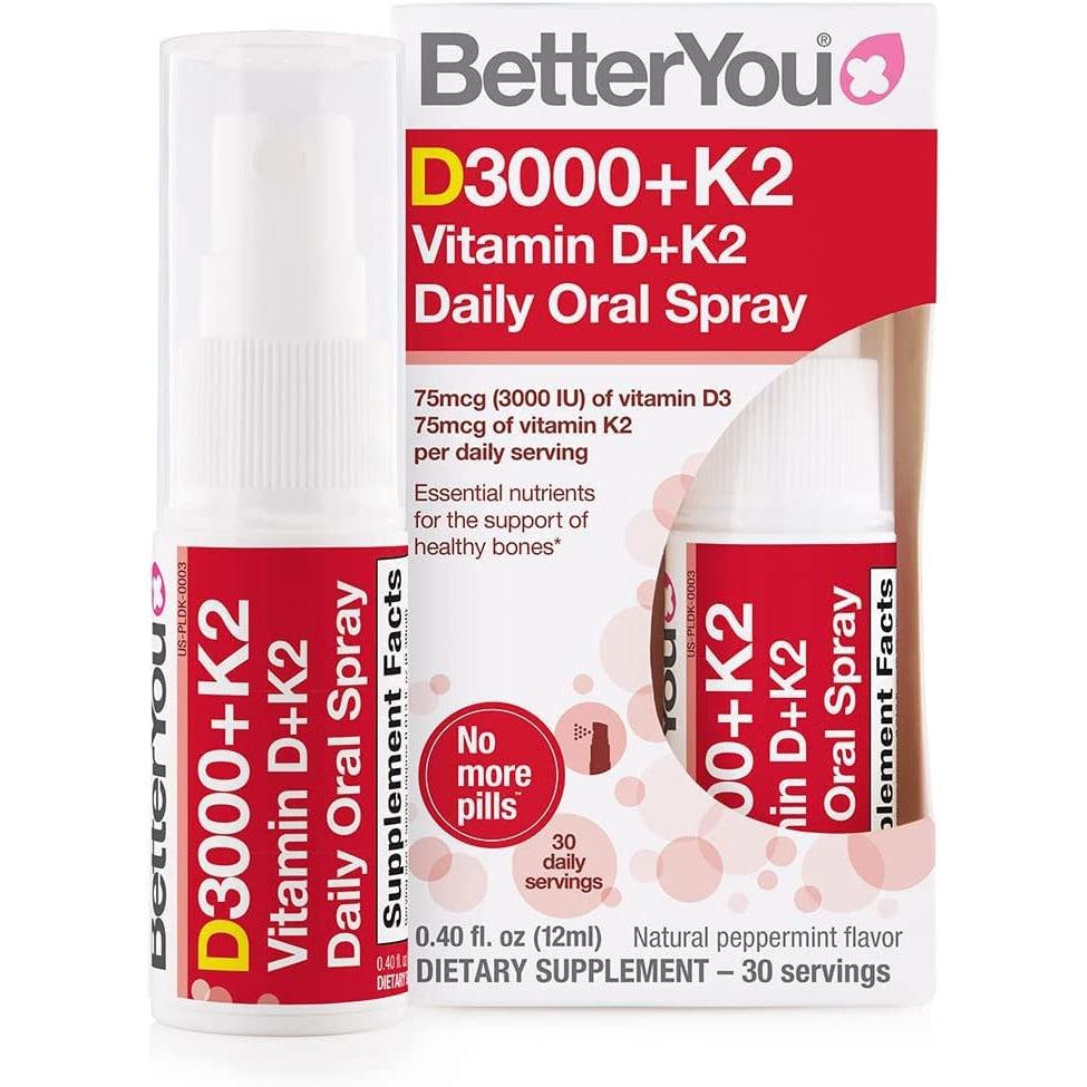 Better You D3000 Vitamin D3 With K2 Vitamin Oral Spray 12ml