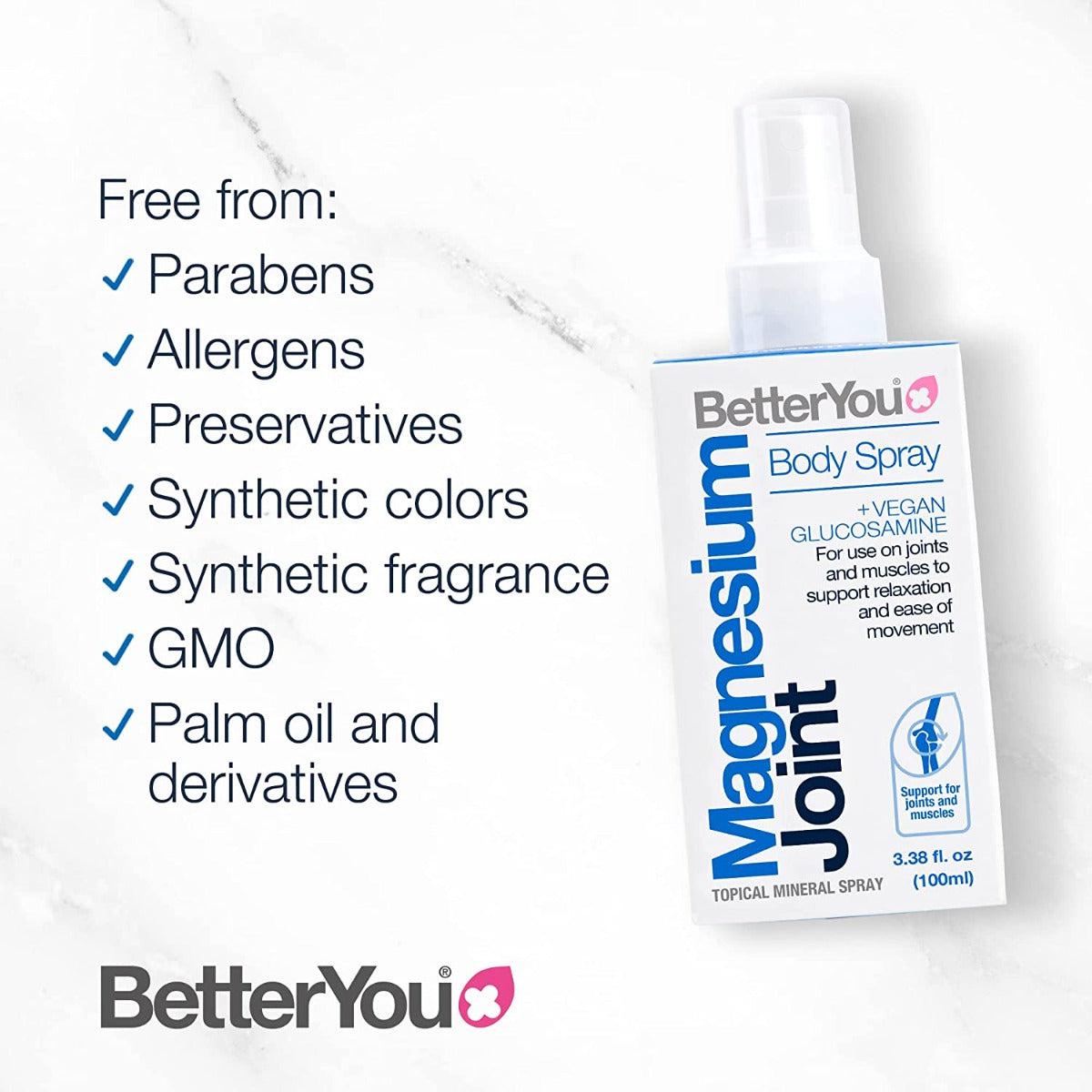 Better You Magnesium Joint Spray with Glucosamine for Joints 100ml