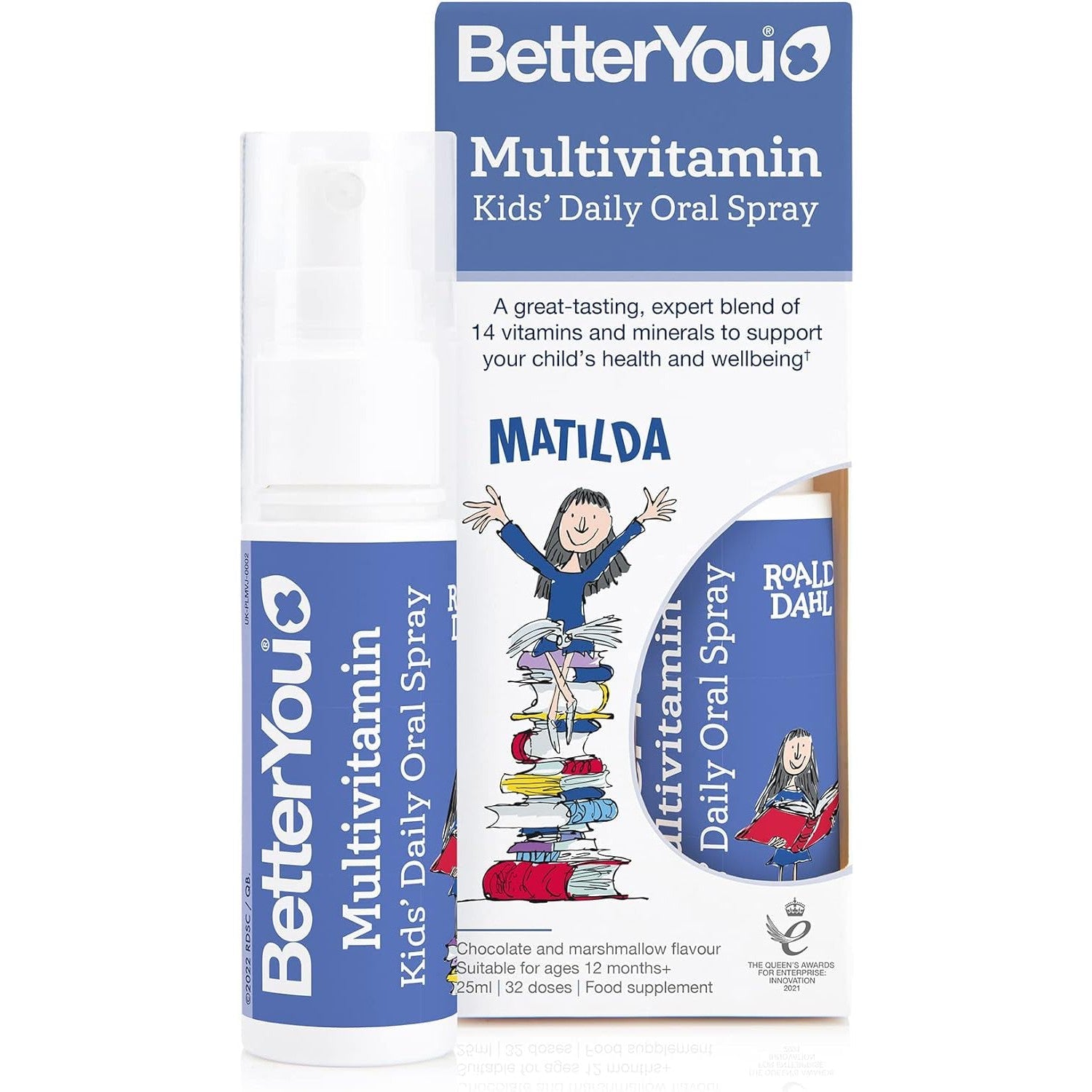 BetterYou MultiVit Junior Daily Oral Spray | Includes 14 Essential Nutrients to Support Your Child's Health And Wellbeing | Multi Vitamin | Rasberry Flavour | 25 ml