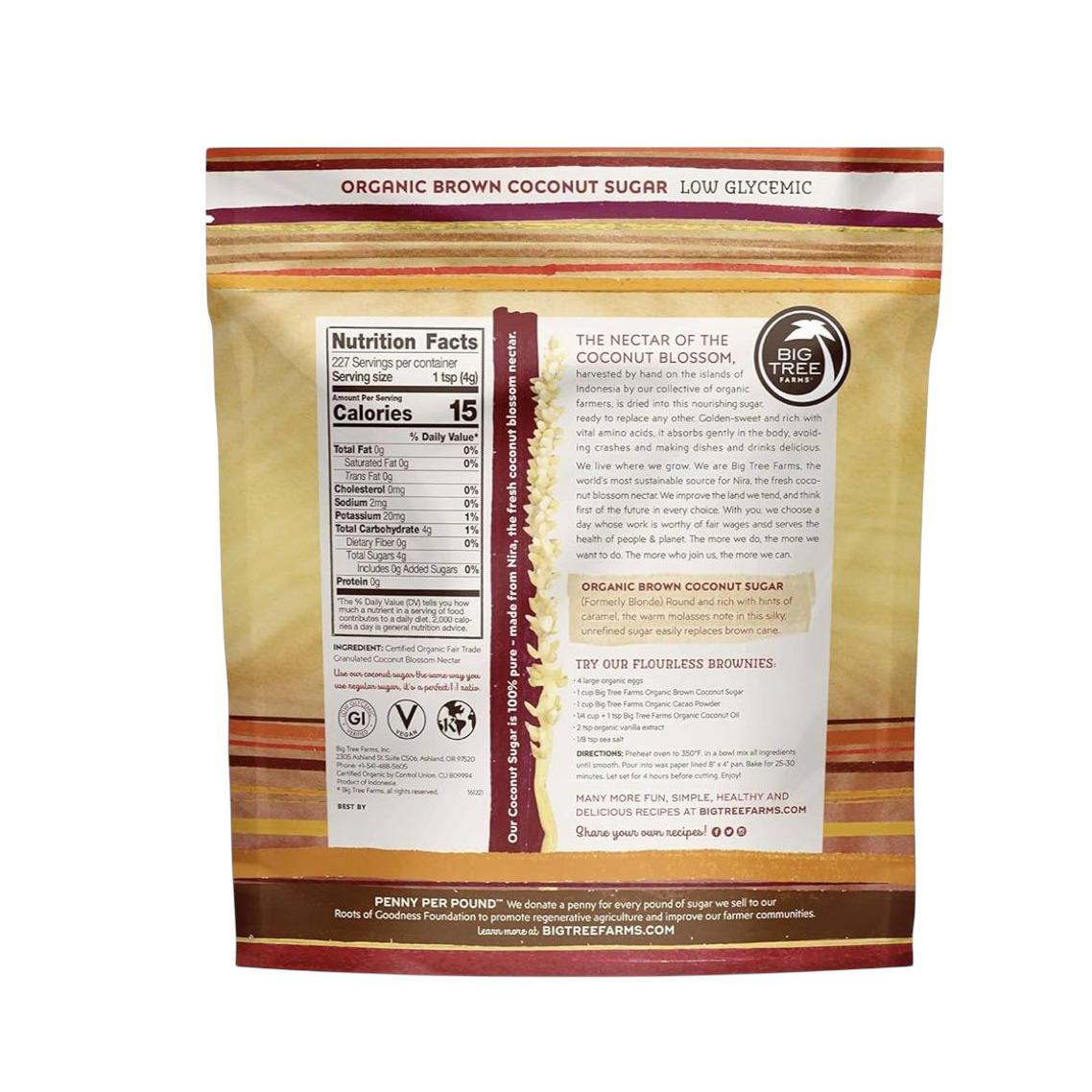 Big Tree Farms Organic Brown Coconut Sugar 454G