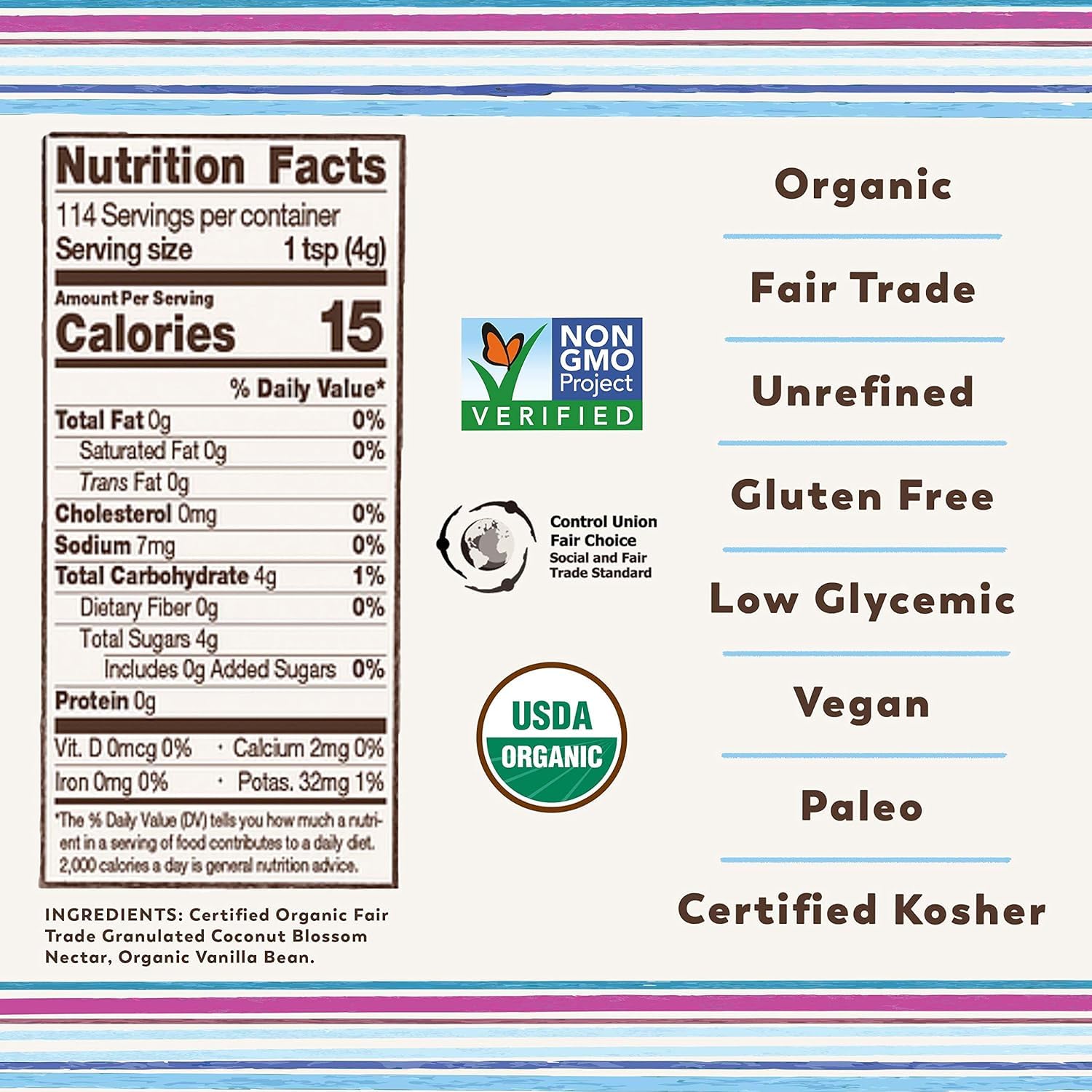 Big Tree Farms Organic Vanilla Coconut Sugar 396g