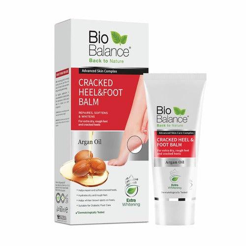 Bio Balance Cracked Heel & Foot Balm with Argan Oil For Extra Dry Rough Feet and Cracked Heels 60ml
