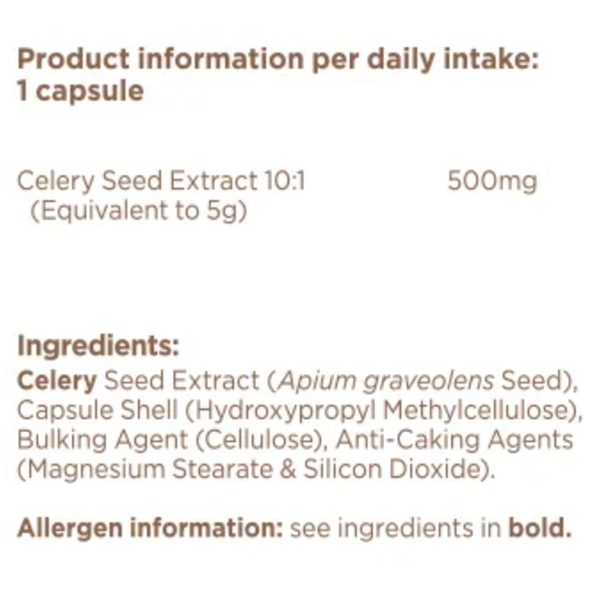 BioCare Celery Seed 30 Vegetable Capsules