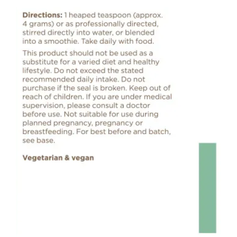 BioCare Cleanse NutriPowder with broccoli, turmeric, milk thistle & spirulina 120g Vegan