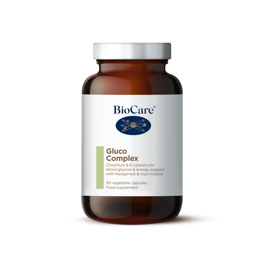 BioCare Gluco Complex with Chromium, B Vitamins, Manganese & myo-inositol 90 Capsules Vegan