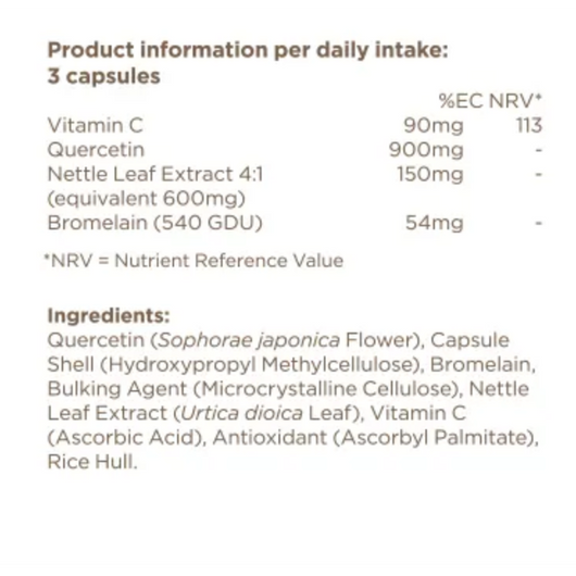 BioCare Quercetin Complex with Bromelain and Vitamin C 90 Capsules Vegan