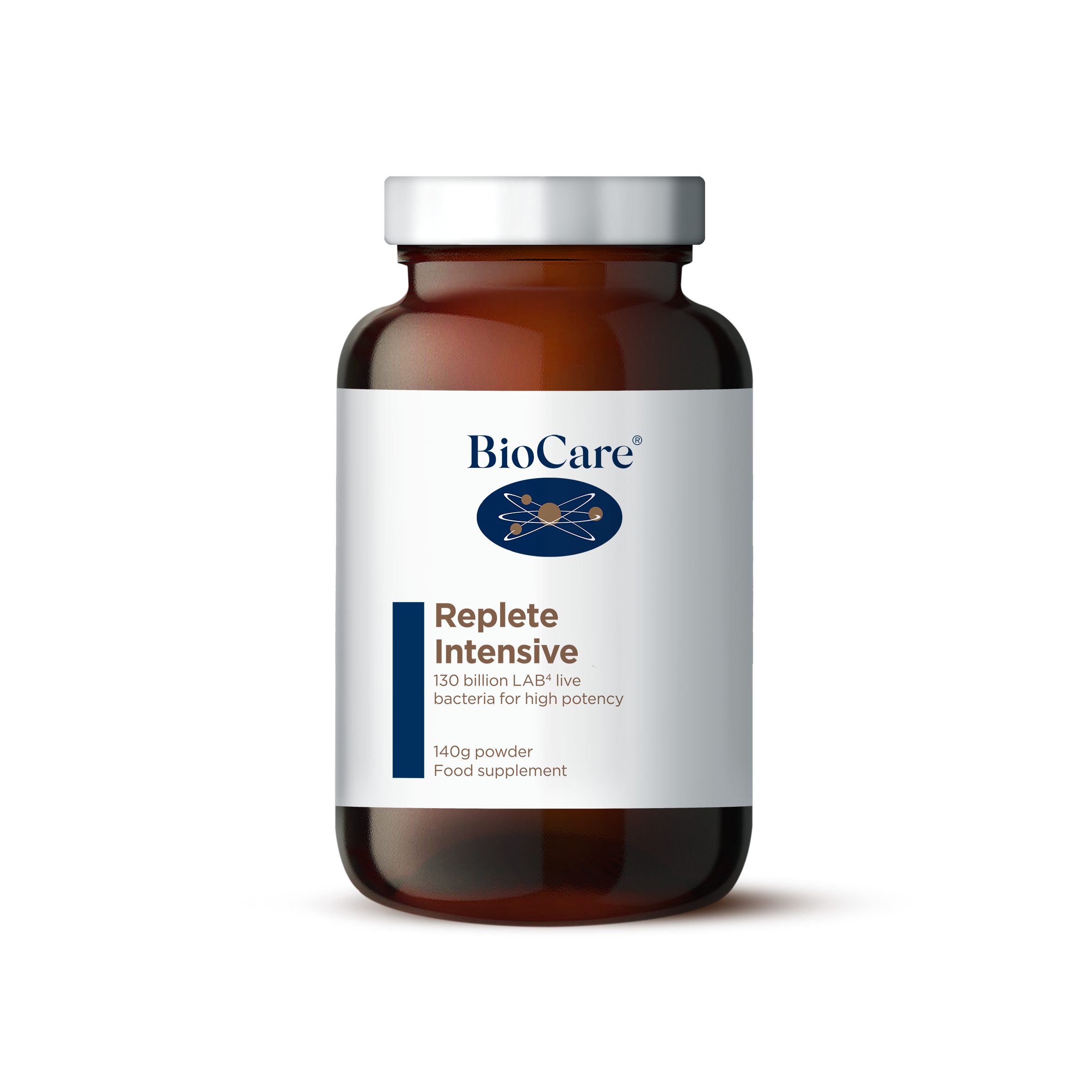 BioCare Replete Intensive 130 Billion clinically researched LAB4 Probiotic Complex of live bacteria 140g Powder 7-day use