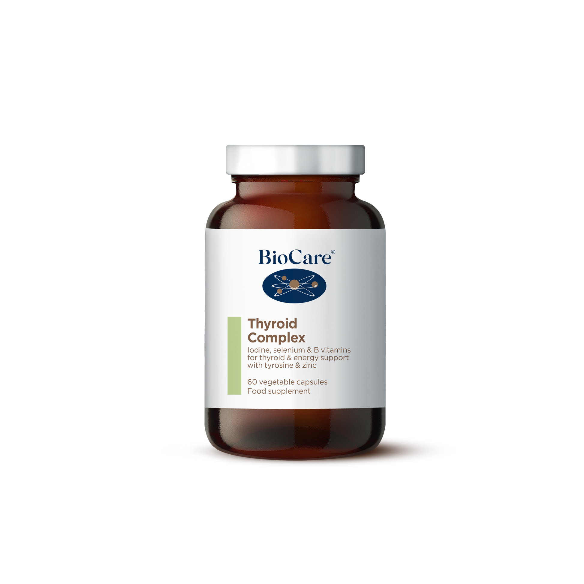 BioCare Thyroid Complex with Iodine, Selenium, B Vitamins, tyrosine & Zinc 60 Vegetable Capsules