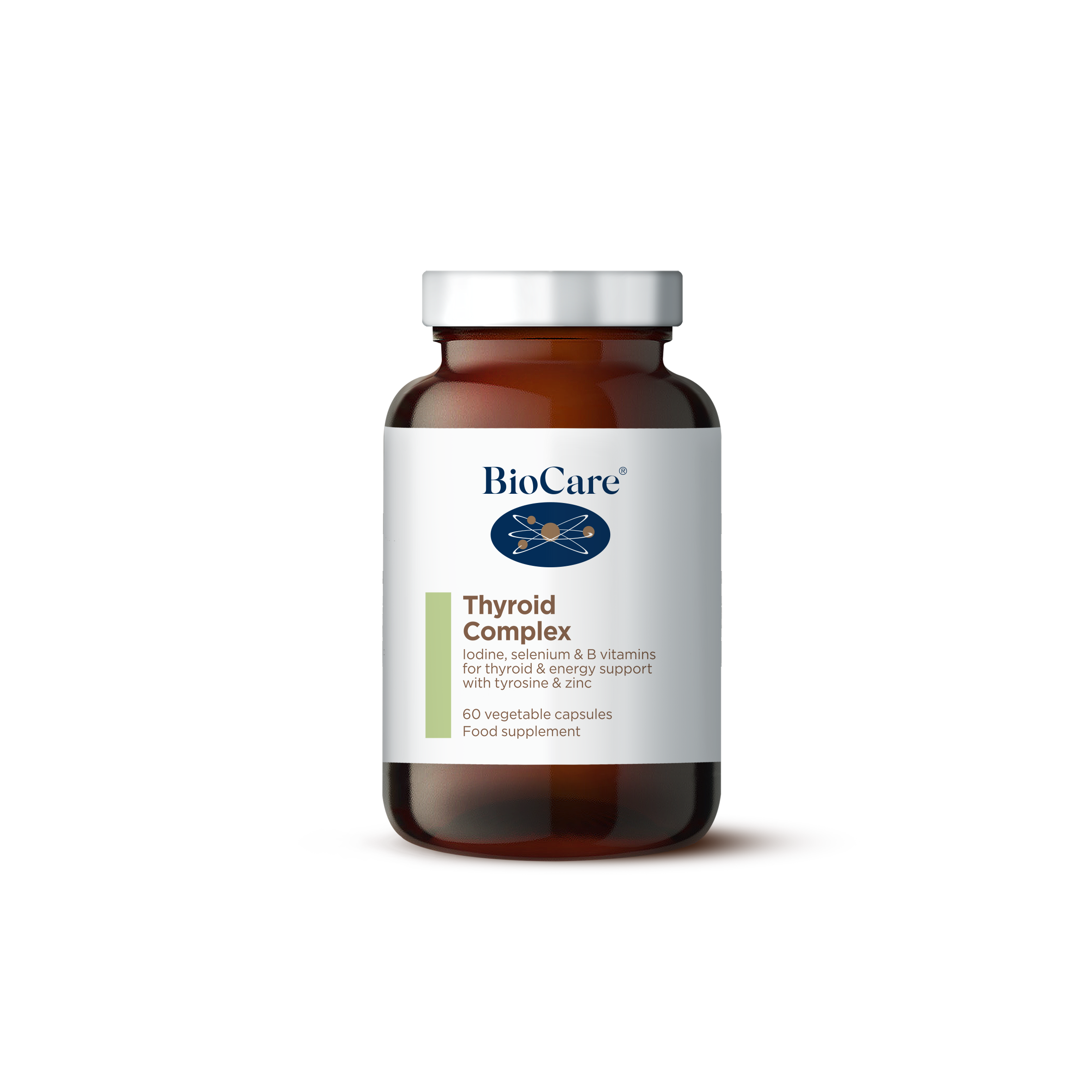 BioCare Thyroid Complex with Iodine, Selenium, B Vitamins, tyrosine & Zinc 60 Vegetable Capsules
