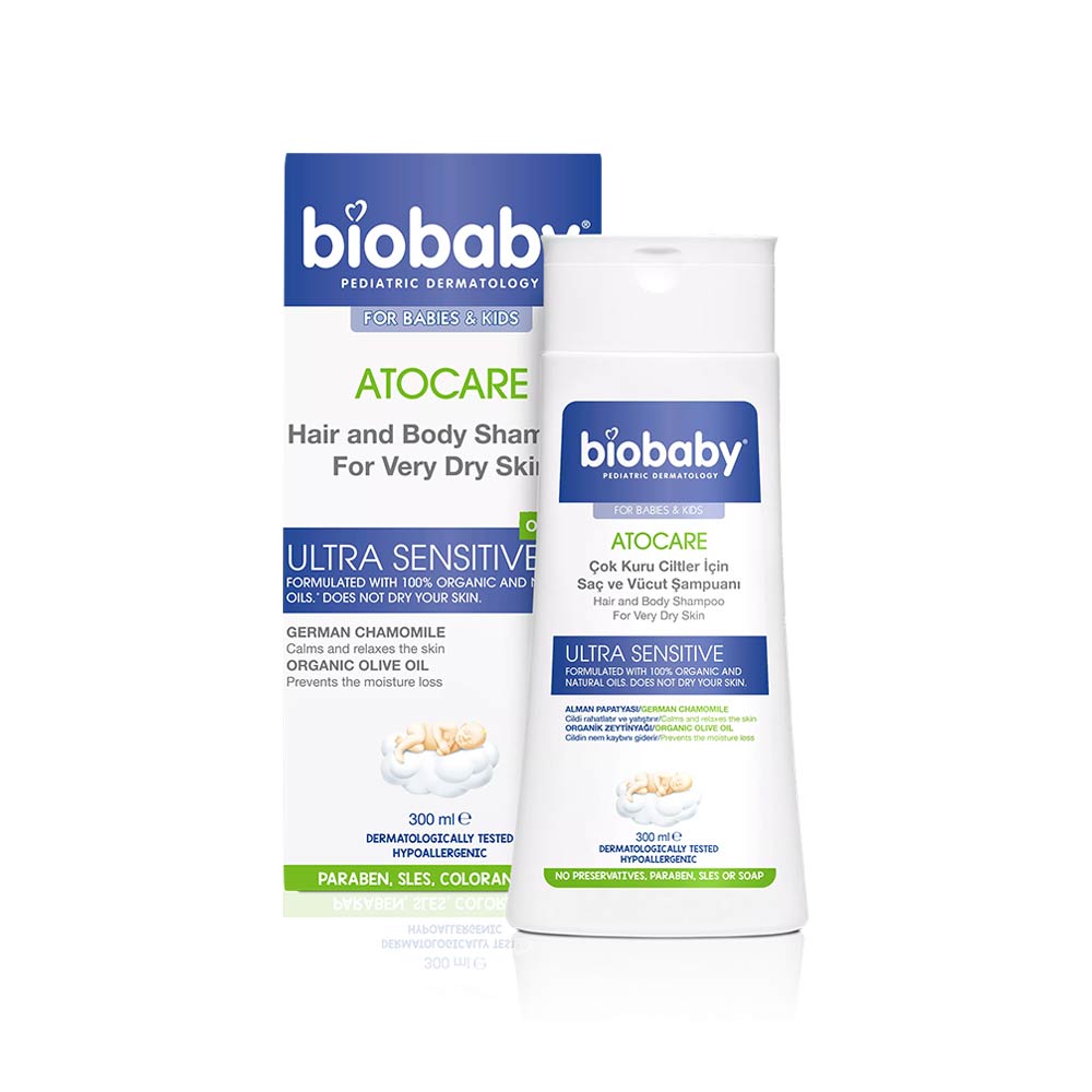 Biobaby Atocare Ultra Sensitive Hair & Body Shampoo for Babies & Kids – 300ml
