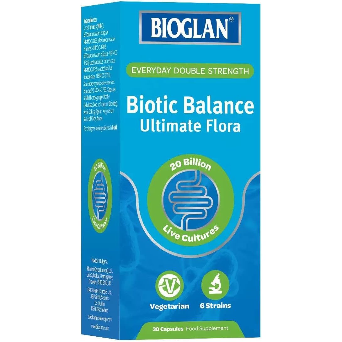 Bioglan Biotic Balance Ultimate Flora Probiotics 20 Billion Live Cultures 30 Capsules